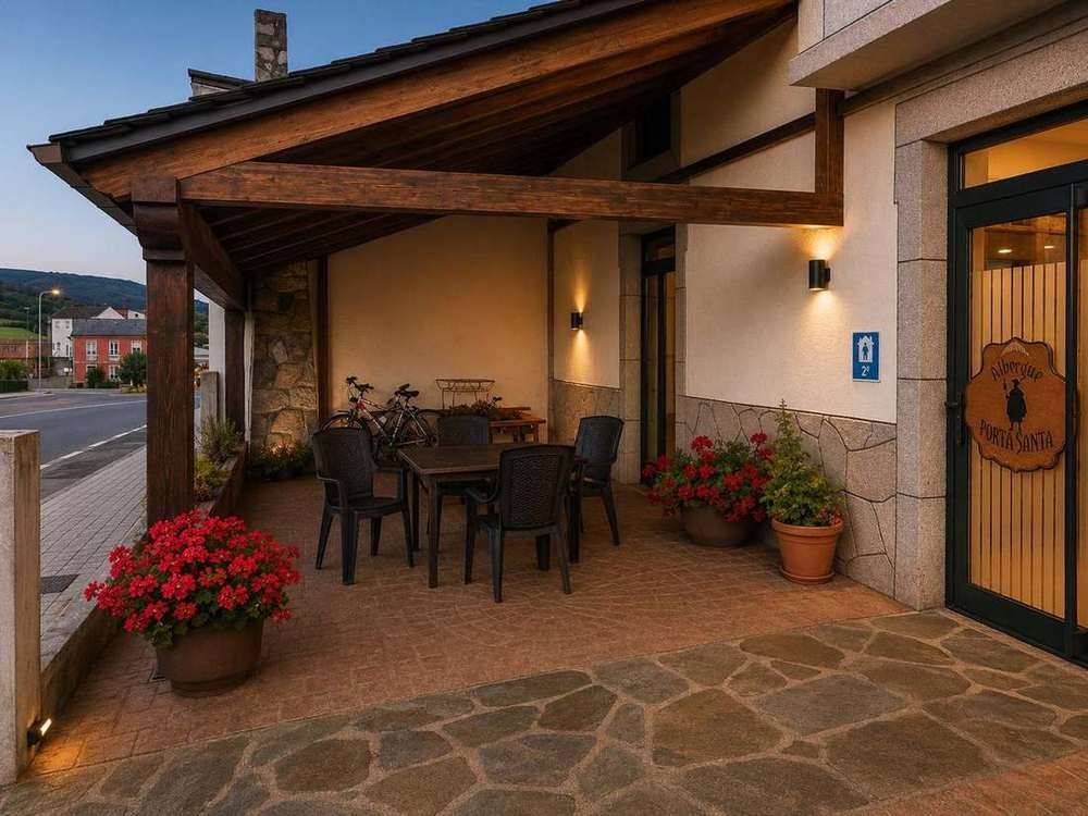 Terraza Albergue Porta Santa