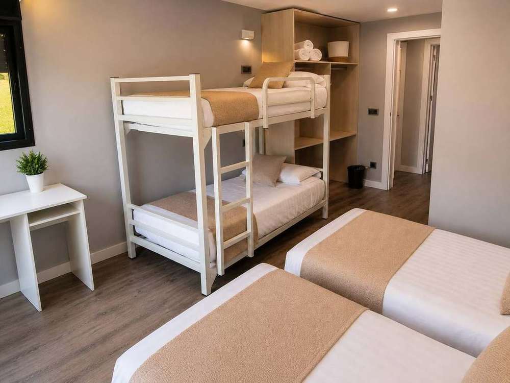 Habitación cuádruple de la pensión