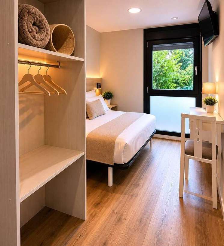 Habitación individual de la pensión